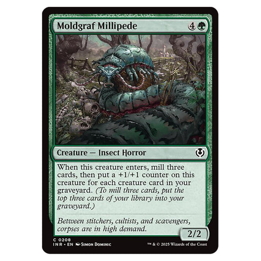 Moldgraf Millipede 208 card from the Magic The Gathering set Innistrad Remastered