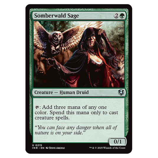 Somberwald Sage 215 card from the Magic The Gathering set Innistrad Remastered