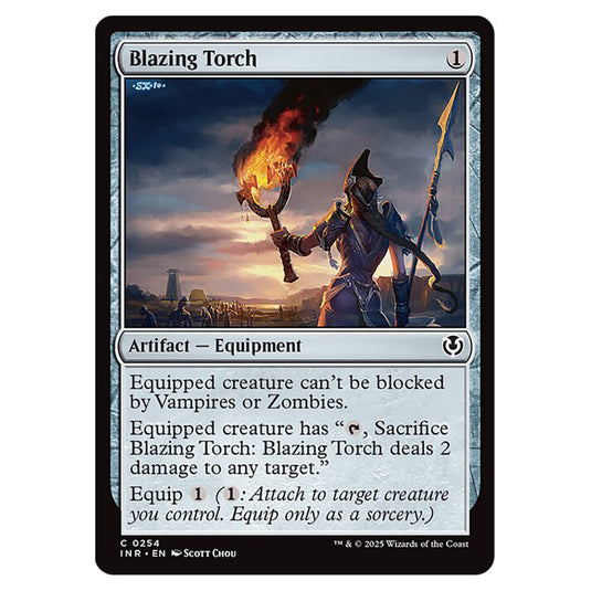 Blazing Torch 254 card from the Magic The Gathering set Innistrad Remastered
