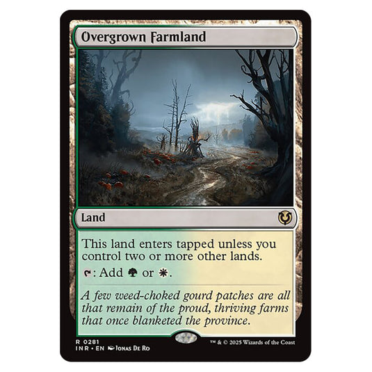 Overgrown Farmland 281 card from the Magic The Gathering set Innistrad Remastered