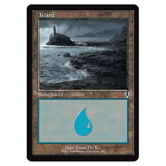Island 290 card from the Magic The Gathering set Innistrad Remastered