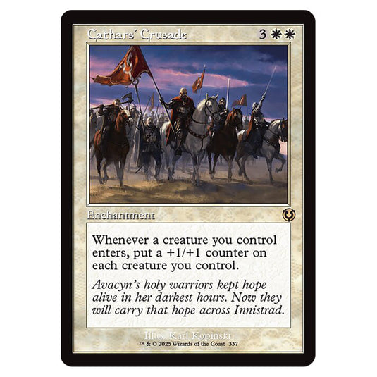 Cathars' Crusade 337 card from the Magic The Gathering set Innistrad Remastered