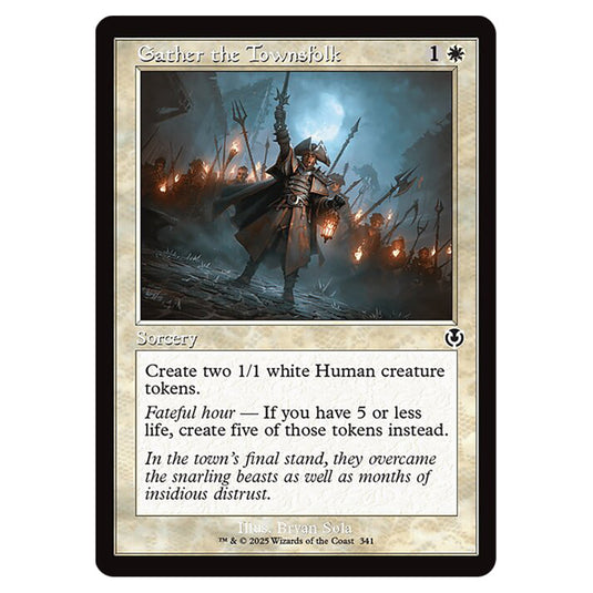 Gather the Townsfolk 341 card from the Magic The Gathering set Innistrad Remastered