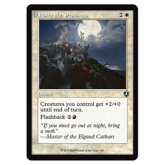 Rally the Peasants 347 card from the Magic The Gathering set Innistrad Remastered