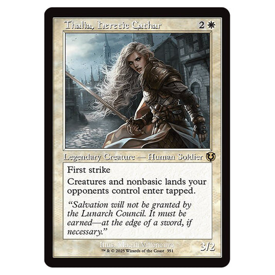 Thalia, Heretic Cathar 351 card from the Magic The Gathering set Innistrad Remastered