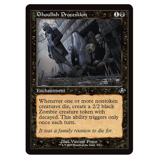 Ghoulish Procession 378 card from the Magic The Gathering set Innistrad Remastered