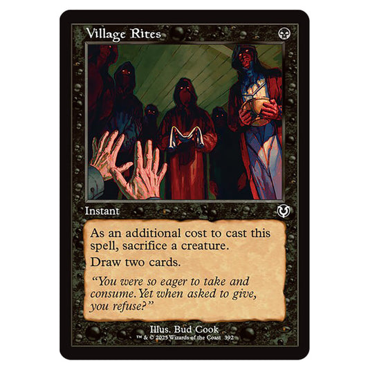 Village Rites 392 card from the Magic The Gathering set Innistrad Remastered