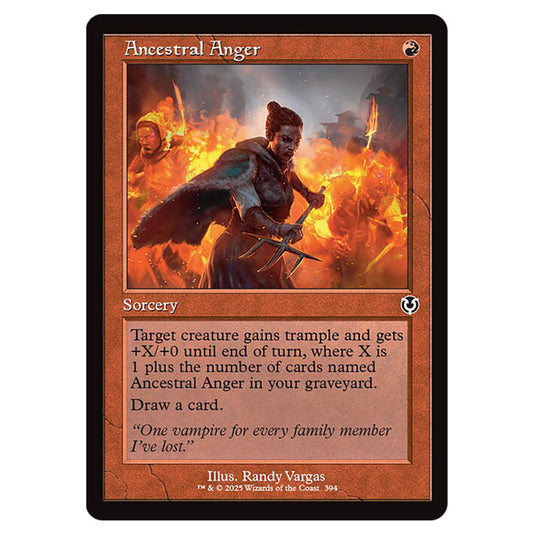 Ancestral Anger 394 card from the Magic The Gathering set Innistrad Remastered
