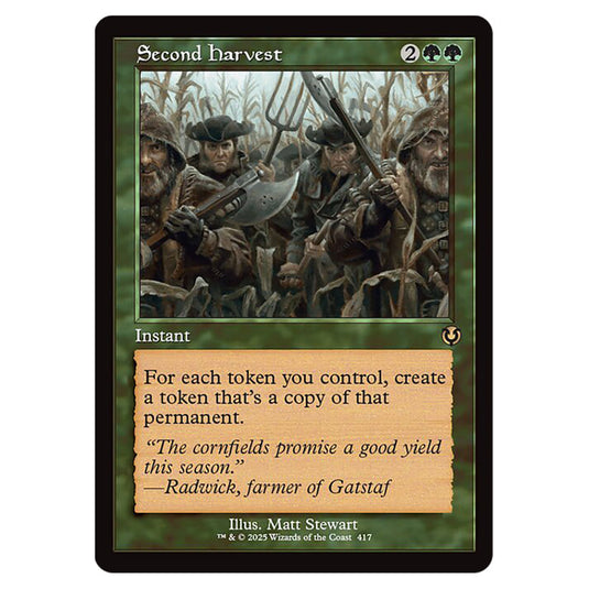 Second Harvest 417 card from the Magic The Gathering set Innistrad Remastered