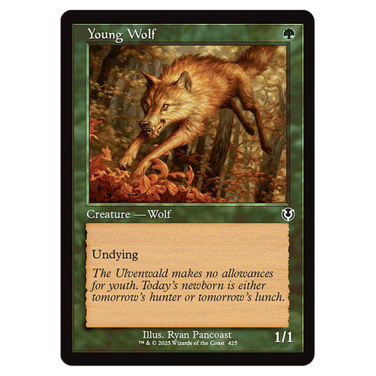 Young Wolf 425 card from the Magic The Gathering set Innistrad Remastered