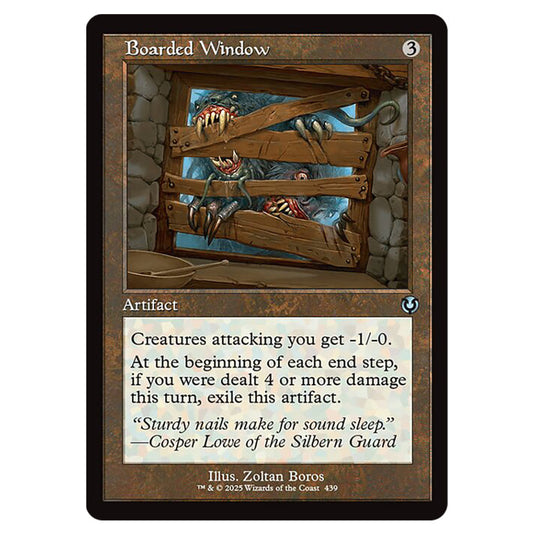 Boarded Window 439 card from the Magic The Gathering set Innistrad Remastered