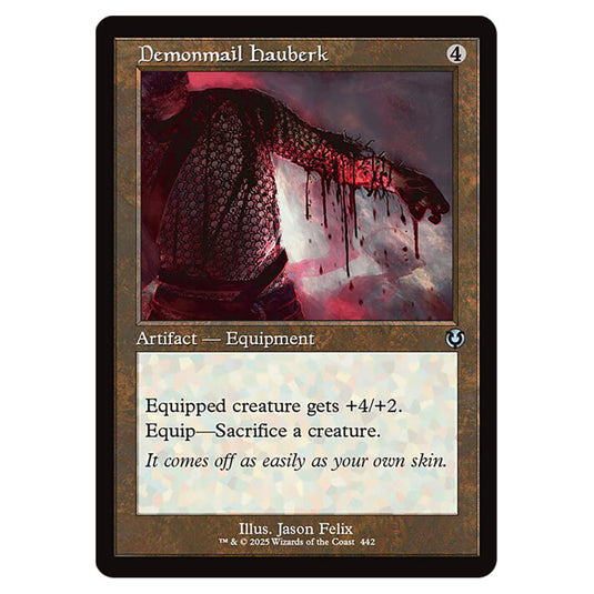 Demonmail Hauberk 442 card from the Magic The Gathering set Innistrad Remastered