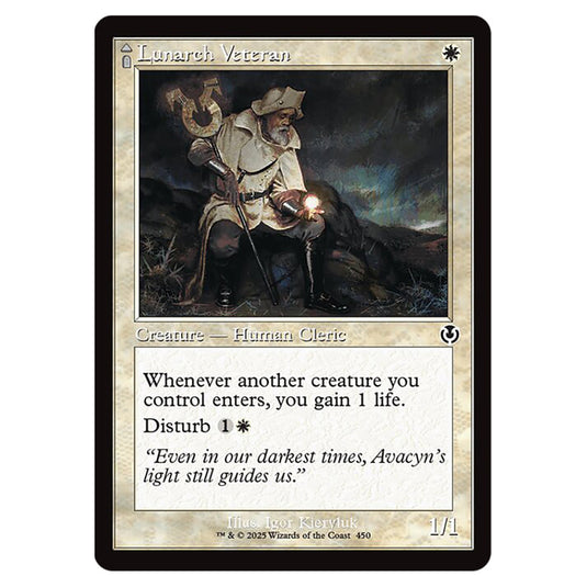 Lunarch Veteran // Luminous Phantom 450 card from the Magic The Gathering set Innistrad Remastered