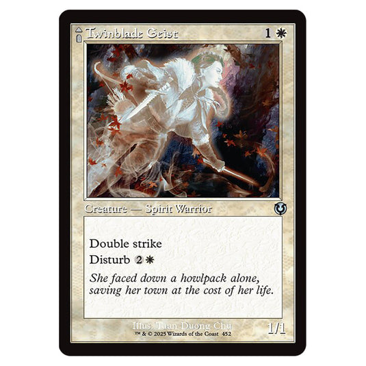 Twinblade Geist // Twinblade Invocation 452 card from the Magic The Gathering set Innistrad Remastered