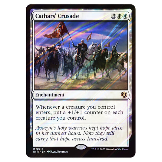 Cathars' Crusade 017 card from the Magic The Gathering set Innistrad Remastered