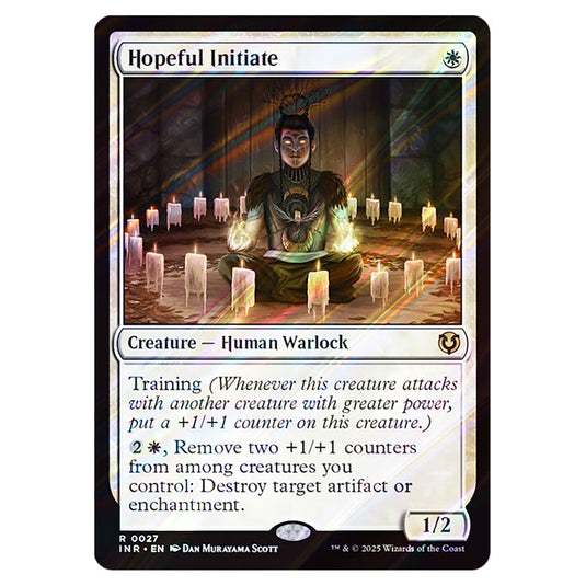 Hopeful Initiate 027 card from the Magic The Gathering set Innistrad Remastered