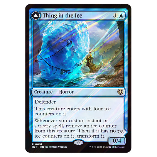 Thing in the Ice // Awoken Horror 091 card from the Magic The Gathering set Innistrad Remastered
