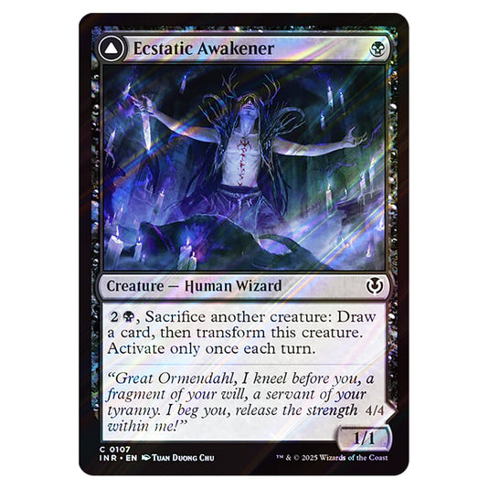 Ecstatic Awakener // Awoken Demon 107 card from the Magic The Gathering set Innistrad Remastered