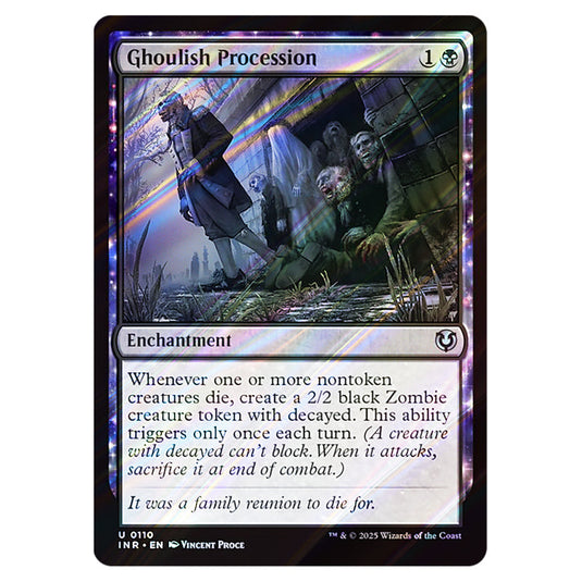 Ghoulish Procession 110 card from the Magic The Gathering set Innistrad Remastered