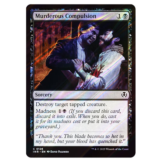 Murderous Compulsion 126 card from the Magic The Gathering set Innistrad Remastered