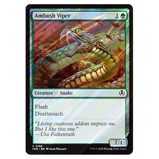 Ambush Viper 186 card from the Magic The Gathering set Innistrad Remastered