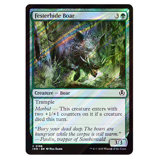 Festerhide Boar 196 card from the Magic The Gathering set Innistrad Remastered
