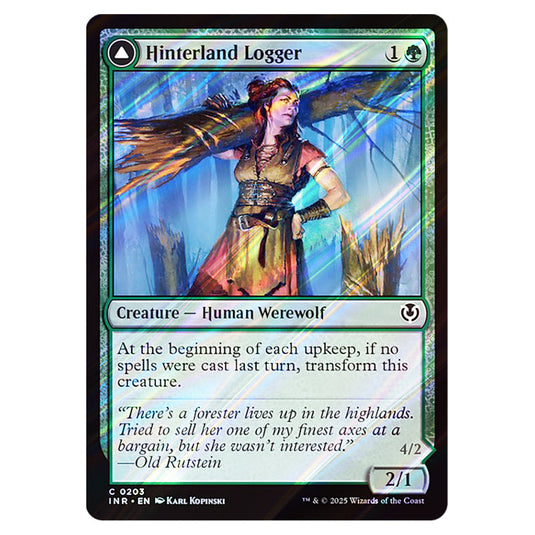 Hinterland Logger // Timber Shredder 203 card from the Magic The Gathering set Innistrad Remastered