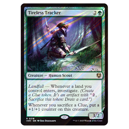 Tireless Tracker 219 card from the Magic The Gathering set Innistrad Remastered