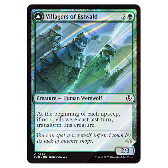 Villagers of Estwald // Howlpack of Estwald 224 card from the Magic The Gathering set Innistrad Remastered