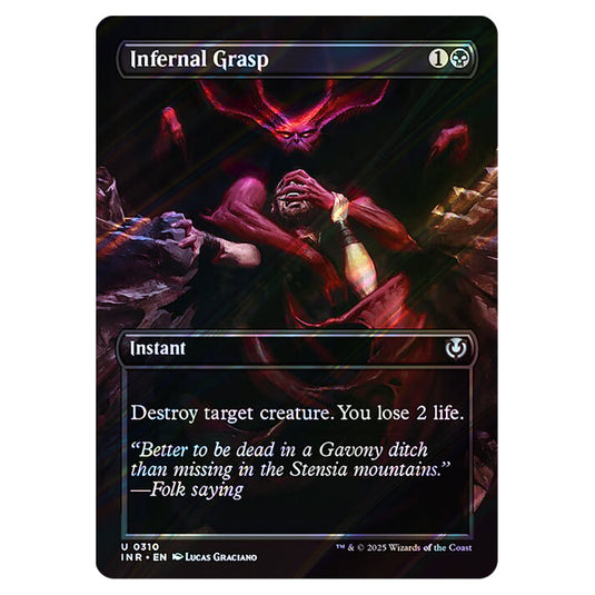 Infernal Grasp 310 card from the Magic The Gathering set Innistrad Remastered