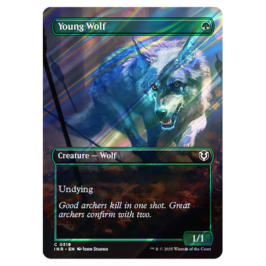 Young Wolf 319 card from the Magic The Gathering set Innistrad Remastered