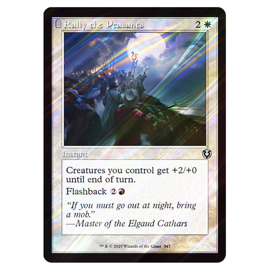 Rally the Peasants 347 card from the Magic The Gathering set Innistrad Remastered