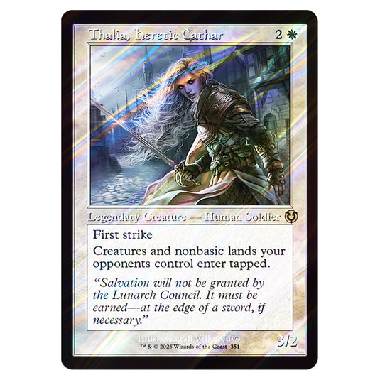 Thalia, Heretic Cathar 351 card from the Magic The Gathering set Innistrad Remastered