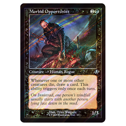 Morbid Opportunist 388 card from the Magic The Gathering set Innistrad Remastered