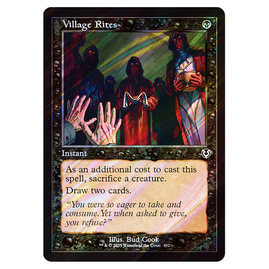 Village Rites 392 card from the Magic The Gathering set Innistrad Remastered