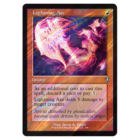 Lightning Axe 398 card from the Magic The Gathering set Innistrad Remastered