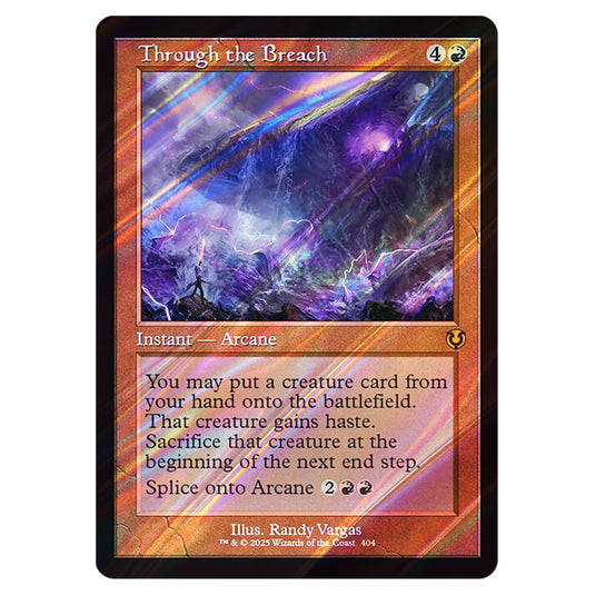 Through the Breach 404 card from the Magic The Gathering set Innistrad Remastered