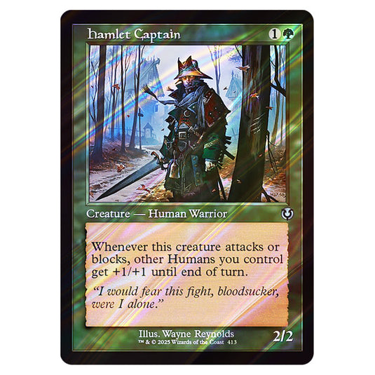 Hamlet Captain 413 card from the Magic The Gathering set Innistrad Remastered