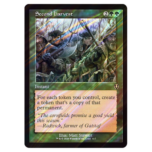 Second Harvest 417 card from the Magic The Gathering set Innistrad Remastered