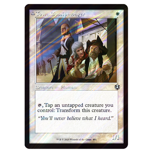 Town Gossipmonger // Incited Rabble 451 card from the Magic The Gathering set Innistrad Remastered