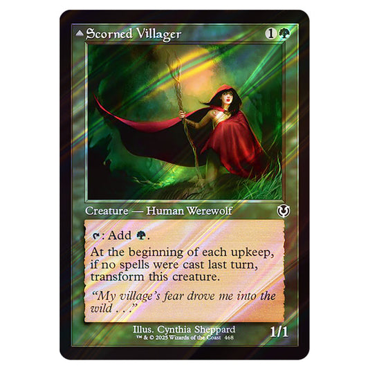 Scorned Villager // Moonscarred Werewolf 468 card from the Magic The Gathering set Innistrad Remastered