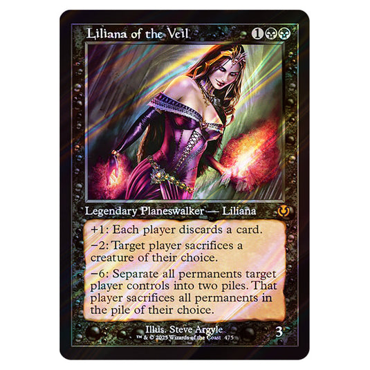 Liliana of the Veil 475 card from the Magic The Gathering set Innistrad Remastered