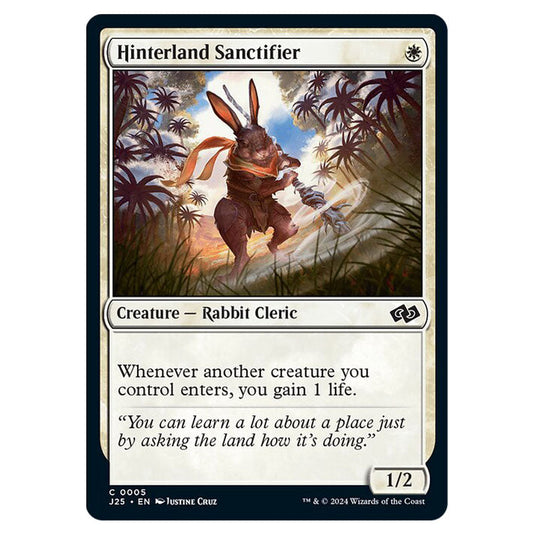Hinterland Sanctifier 0005 card from the Magic The Gathering set Foundations Jumpstart