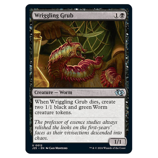 Wriggling Grub 0012 card from the Magic The Gathering set Foundations Jumpstart