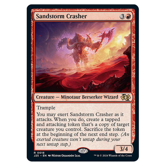 Sandstorm Crasher 0018 card from the Magic The Gathering set Foundations Jumpstart