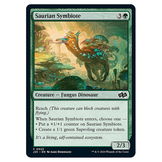 Saurian Symbiote 0023 card from the Magic The Gathering set Foundations Jumpstart