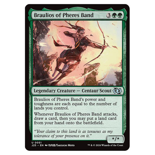 Braulios of Pheres Band 0051 card from the Magic The Gathering set Foundations Jumpstart