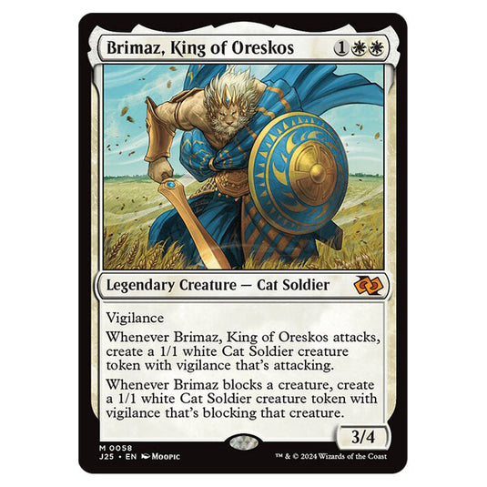 Brimaz, King of Oreskos 0058 card from the Magic The Gathering set Foundations Jumpstart