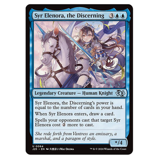 Syr Elenora, the Discerning 0064 card from the Magic The Gathering set Foundations Jumpstart