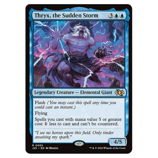 Thryx, the Sudden Storm 0065 card from the Magic The Gathering set Foundations Jumpstart